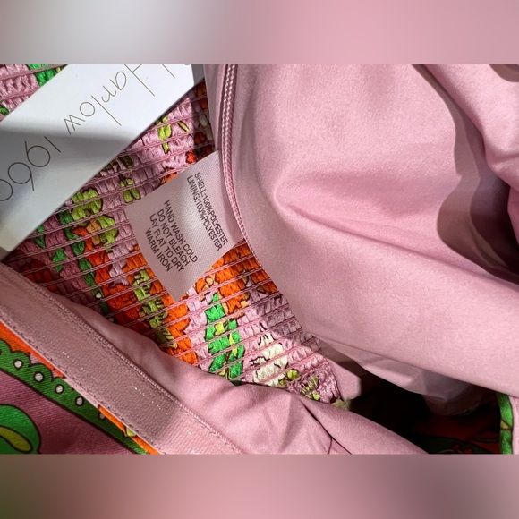 House Of Harlow 1960 Floral Two Piece Strapless Crop Top w/ Wide Leg Pant Large - Picture 9 of 13